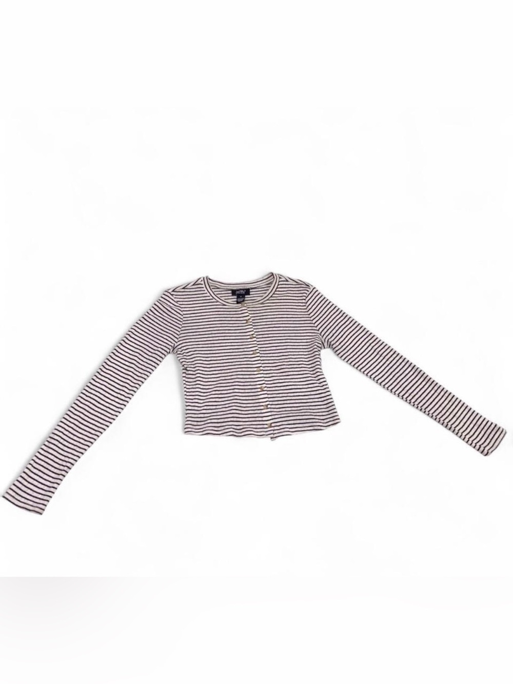 Just Polly women’s Striped Long-Sleeve Cardigan size M